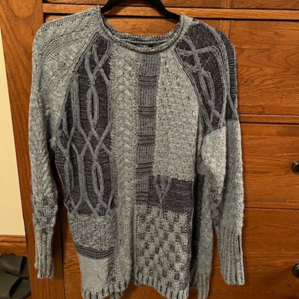 Chaps Blue/Gray Winter Sweater (M)